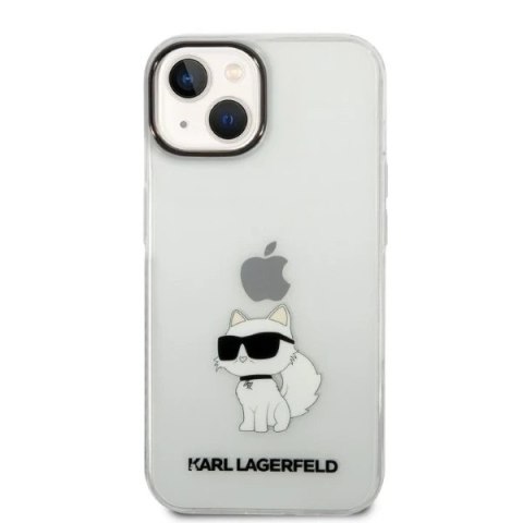 Etui ochronne na telefon Karl Lagerfeld KLHCP14SHNCHTCT do Apple iPhone 14 6,1" transparent hardcase Ikonik Choupette