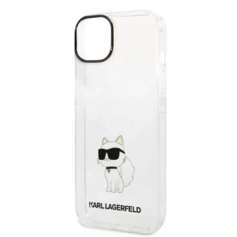 Etui ochronne na telefon Karl Lagerfeld KLHCP14SHNCHTCT do Apple iPhone 14 6,1" transparent hardcase Ikonik Choupette