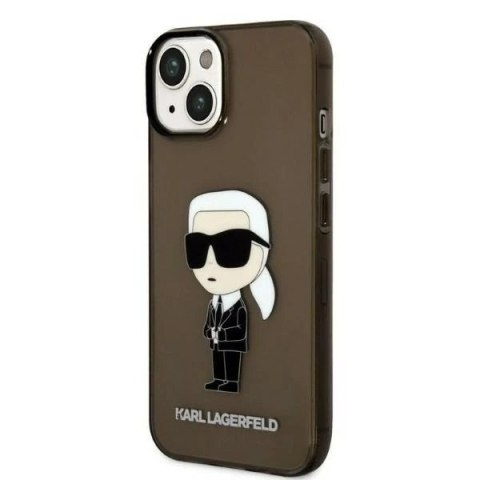 Etui ochronne na telefon Karl Lagerfeld KLHCP14SHNIKTCK do Apple iPhone 14 6,1" czarny/black hardcase Ikonik Karl Lagerfeld