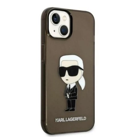 Etui ochronne na telefon Karl Lagerfeld KLHCP14SHNIKTCK do Apple iPhone 14 6,1" czarny/black hardcase Ikonik Karl Lagerfeld