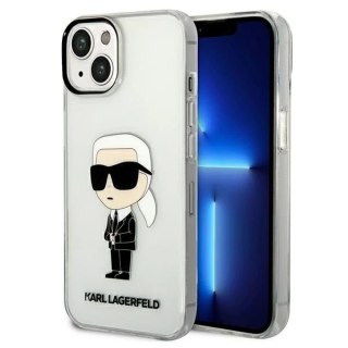 Etui ochronne na telefon Karl Lagerfeld KLHCP14SHNIKTCT do Apple iPhone 14 6,1" transparent hardcase Ikonik Karl Lagerfeld
