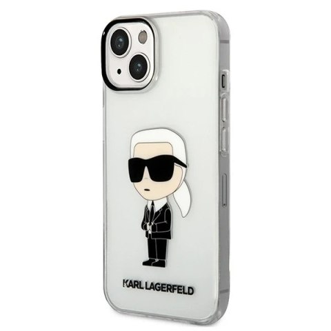 Etui ochronne na telefon Karl Lagerfeld KLHCP14SHNIKTCT do Apple iPhone 14 6,1" transparent hardcase Ikonik Karl Lagerfeld