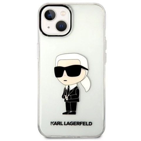 Etui ochronne na telefon Karl Lagerfeld KLHCP14SHNIKTCT do Apple iPhone 14 6,1" transparent hardcase Ikonik Karl Lagerfeld