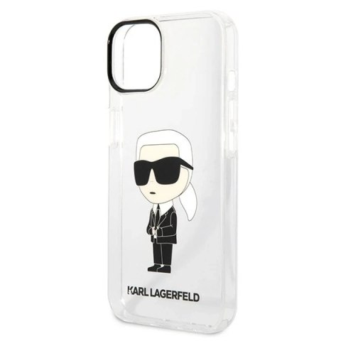 Etui ochronne na telefon Karl Lagerfeld KLHCP14SHNIKTCT do Apple iPhone 14 6,1" transparent hardcase Ikonik Karl Lagerfeld