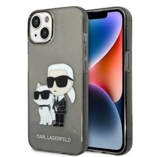 Etui ochronne na telefon Karl Lagerfeld KLHCP14SHNKCTGK do Apple iPhone 14 6,1" czarny/black hardcase Gliter Karl&Choupette