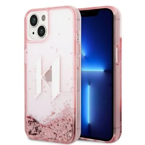 Etui ochronne na telefon Karl Lagerfeld KLHCP14SLBKLCP do Apple iPhone 14 6,1" różowy/pink hardcase Liquid Glitter Big KL