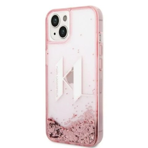 Etui ochronne na telefon Karl Lagerfeld KLHCP14SLBKLCP do Apple iPhone 14 6,1" różowy/pink hardcase Liquid Glitter Big KL