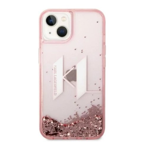 Etui ochronne na telefon Karl Lagerfeld KLHCP14SLBKLCP do Apple iPhone 14 6,1" różowy/pink hardcase Liquid Glitter Big KL