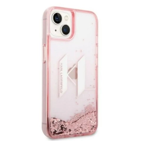 Etui ochronne na telefon Karl Lagerfeld KLHCP14SLBKLCP do Apple iPhone 14 6,1" różowy/pink hardcase Liquid Glitter Big KL