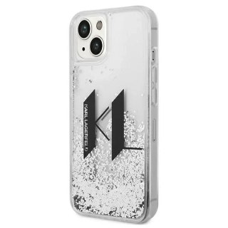 Etui ochronne na telefon Karl Lagerfeld KLHCP14SLBKLCS do Apple iPhone 14 6,1" srebrny/silver hardcase Liquid Glitter Big KL