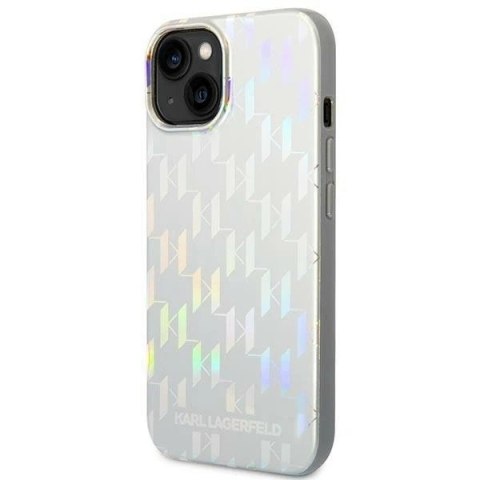 Etui ochronne na telefon Karl Lagerfeld KLHCP14SLGMMSV3 do Apple iPhone 14 6,1" hardcase srebrny/silver Monogram Iridescent