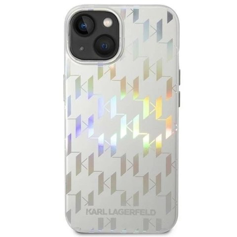 Etui ochronne na telefon Karl Lagerfeld KLHCP14SLGMMSV3 do Apple iPhone 14 6,1" hardcase srebrny/silver Monogram Iridescent