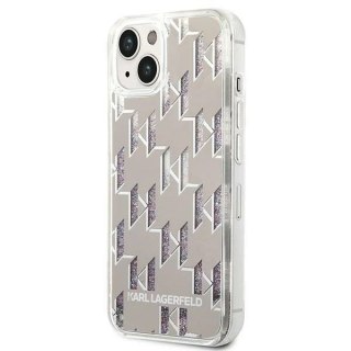 Etui ochronne na telefon Karl Lagerfeld KLHCP14SLMNMS do Apple iPhone 14 6,1" hardcase srebrny/silver Liquid Glitter Monogram