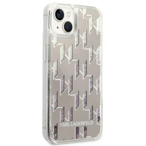 Etui ochronne na telefon Karl Lagerfeld KLHCP14SLMNMS do Apple iPhone 14 6,1" hardcase srebrny/silver Liquid Glitter Monogram