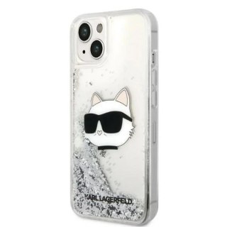 Etui ochronne na telefon Karl Lagerfeld KLHCP14SLNCHCS do Apple iPhone 14 6,1" srebrny/silver hardcase Glitter Choupette Head