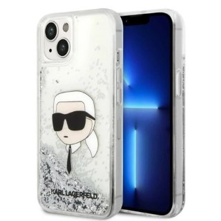 Etui ochronne na telefon Karl Lagerfeld KLHCP14SLNKHCH do Apple iPhone 14 6,1" srebrny/silver hardcase Glitter Karl Head