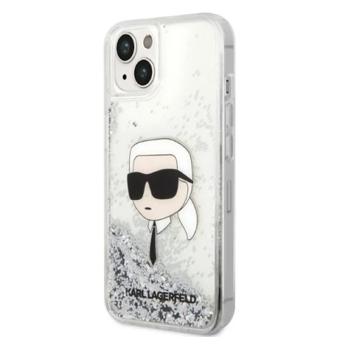 Etui ochronne na telefon Karl Lagerfeld KLHCP14SLNKHCH do Apple iPhone 14 6,1" srebrny/silver hardcase Glitter Karl Head