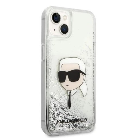 Etui ochronne na telefon Karl Lagerfeld KLHCP14SLNKHCH do Apple iPhone 14 6,1" srebrny/silver hardcase Glitter Karl Head