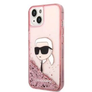 Etui ochronne na telefon Karl Lagerfeld KLHCP14SLNKHCP do Apple iPhone 14 6,1" różowy/pink hardcase Glitter Karl Head