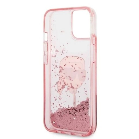 Etui ochronne na telefon Karl Lagerfeld KLHCP14SLNKHCP do Apple iPhone 14 6,1" różowy/pink hardcase Glitter Karl Head