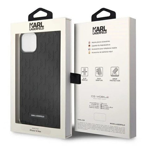 Etui ochronne na telefon Karl Lagerfeld KLHCP14SRUPKLPK do Apple iPhone 14 6,1" hardcase czarny/black 3D Monogram
