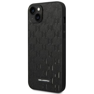 Etui ochronne na telefon Karl Lagerfeld KLHCP14SSAKLHPK do Apple iPhone 14 6,1" hardcase czarny/black Saffiano Mono Metal Logo