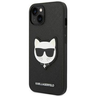 Etui ochronne na telefon Karl Lagerfeld KLHCP14SSAPCHK do Apple iPhone 14 6,1" hardcase czarny/black Saffiano Choupette Head Pat