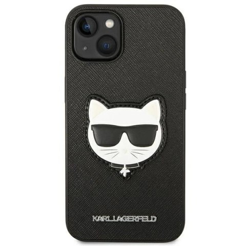 Etui ochronne na telefon Karl Lagerfeld KLHCP14SSAPCHK do Apple iPhone 14 6,1" hardcase czarny/black Saffiano Choupette Head Pat