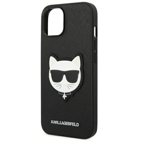 Etui ochronne na telefon Karl Lagerfeld KLHCP14SSAPCHK do Apple iPhone 14 6,1" hardcase czarny/black Saffiano Choupette Head Pat
