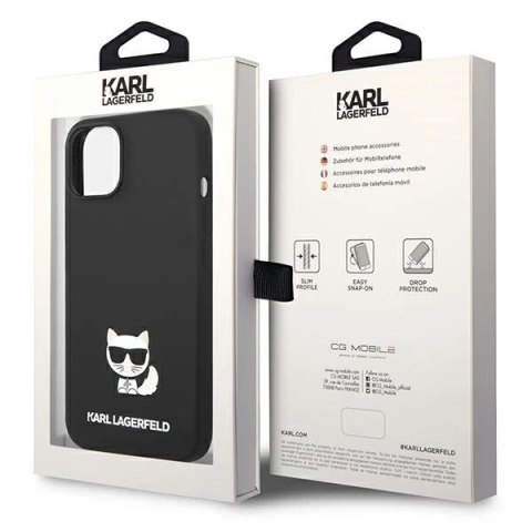 Etui ochronne na telefon Karl Lagerfeld KLHCP14SSLCTBK do Apple iPhone 14 6,1" hardcase czarny/black Silicone Choupette Body