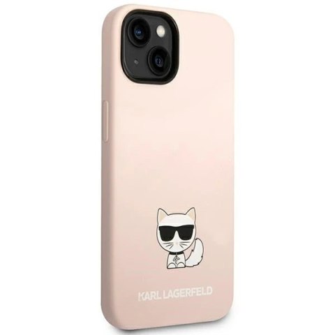 Etui ochronne na telefon Karl Lagerfeld KLHCP14SSLCTPI do Apple iPhone 14 6,1" hardcase jasnoróżowy/light pink Silicone Choupett
