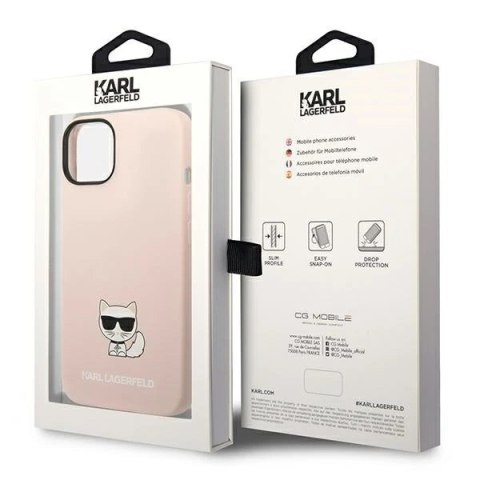 Etui ochronne na telefon Karl Lagerfeld KLHCP14SSLCTPI do Apple iPhone 14 6,1" hardcase jasnoróżowy/light pink Silicone Choupett