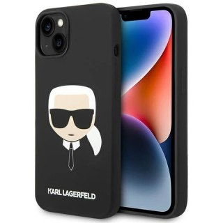 Etui ochronne na telefon Karl Lagerfeld KLHCP14SSLKHBK do Apple iPhone 14 6,1" hardcase czarny/black Silicone Karl`s Head