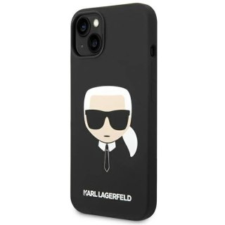 Etui ochronne na telefon Karl Lagerfeld KLHCP14SSLKHBK do Apple iPhone 14 6,1" hardcase czarny/black Silicone Karl`s Head