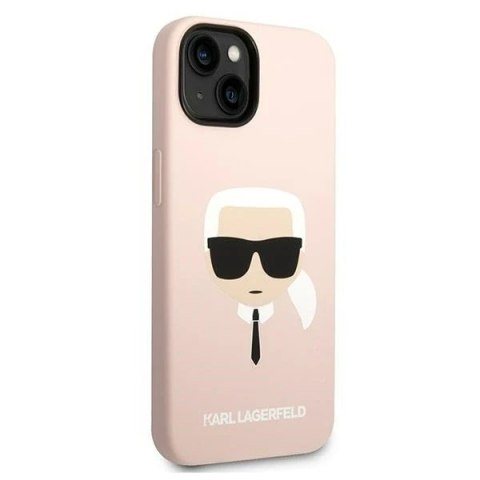 Etui ochronne na telefon Karl Lagerfeld KLHCP14SSLKHLP do Apple iPhone 14 6,1" hardcase różowy/pink Silicone Karl`s Head