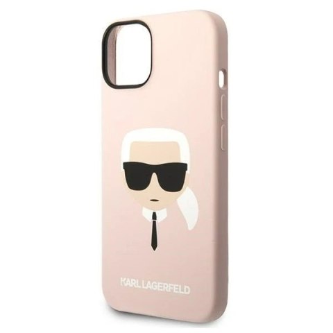 Etui ochronne na telefon Karl Lagerfeld KLHCP14SSLKHLP do Apple iPhone 14 6,1" hardcase różowy/pink Silicone Karl`s Head