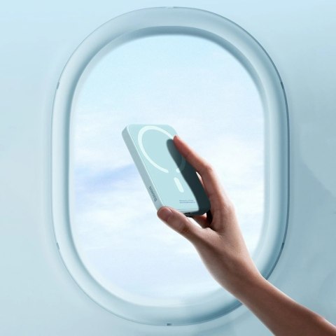 Powerbank magnetyczny Baseus 6000mAh 20W + kabel USB Typ C 60W 50cm czarny (PPCX020001)