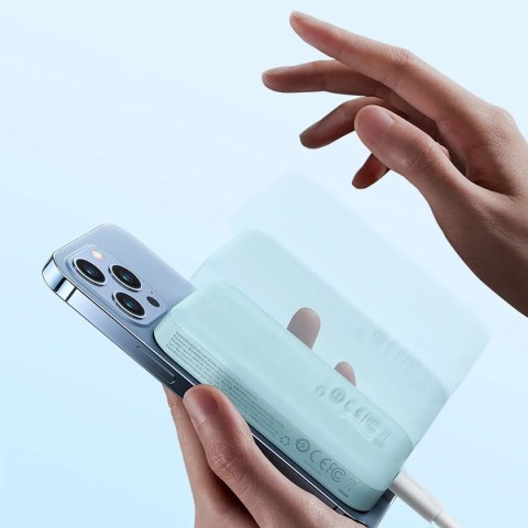 Powerbank magnetyczny Baseus 6000mAh 20W + kabel USB Typ C 60W 50cm czarny (PPCX020001)