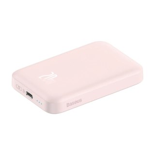 Powerbank magnetyczny Baseus 6000mAh 20W + kabel USB Typ C 60W 50cm różowy (PPCX020004)