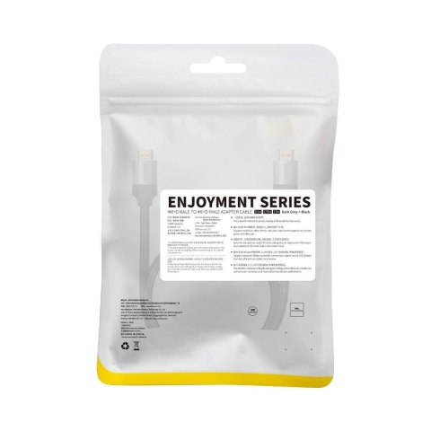 Przewód Baseus Enjoyment kabel adapter przewód HDMI 4K60Hz 0.5m ciemnoszary