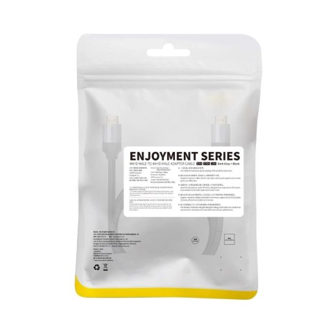 Przewód Baseus Enjoyment kabel adapter przewód HDMI 4K60Hz 0.75m ciemnoszary