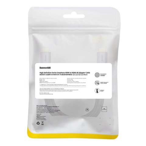 Przewód Baseus High Definition Series kabel HDMI 2.0 4K 60Hz 3m czarny (WKGQ020301)