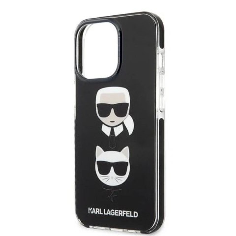 Etui Karl Lagerfeld KLHCP13XTPE2TK do iPhone 13 Pro Max 6,7" hardcase czarny/black Karl&Choupette Head