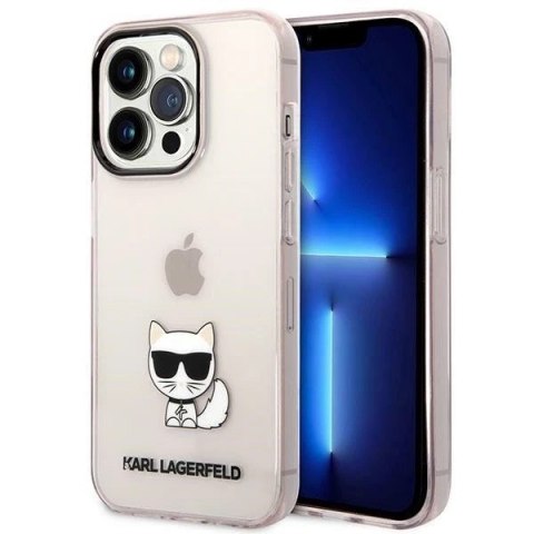 Etui Karl Lagerfeld KLHCP14LCTTRI do iPhone 14 Pro 6,1" hardcase Transparent Choupette Body
