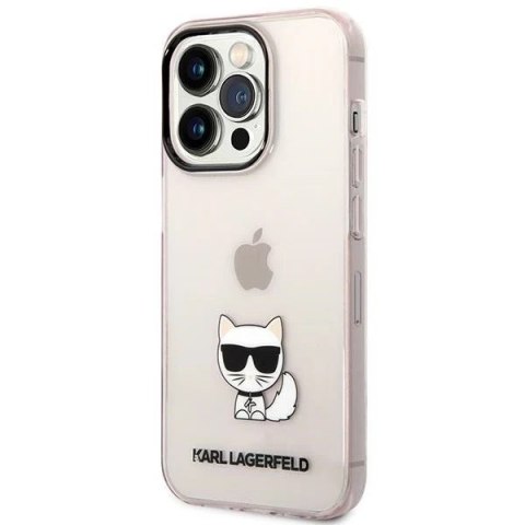 Etui Karl Lagerfeld KLHCP14LCTTRI do iPhone 14 Pro 6,1" hardcase Transparent Choupette Body