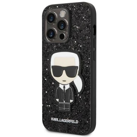 Etui Karl Lagerfeld KLHCP14LGFKPK do iPhone 14 Pro 6,1" hardcase Glitter Flakes Ikonik