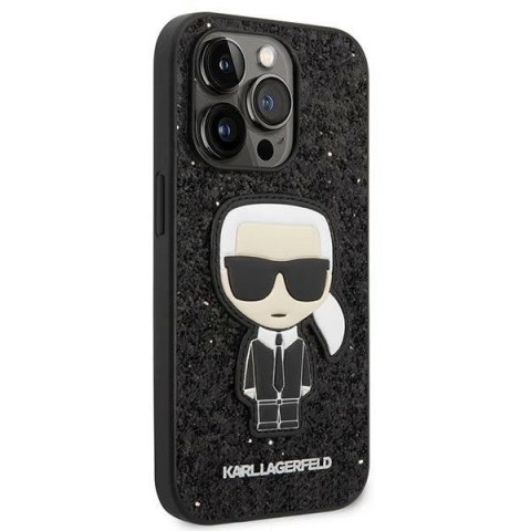 Etui Karl Lagerfeld KLHCP14LGFKPK do iPhone 14 Pro 6,1" hardcase Glitter Flakes Ikonik