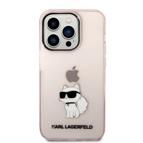Etui Karl Lagerfeld KLHCP14LHNCHTCP do iPhone 14 Pro 6,1" hardcase Ikonik Choupette