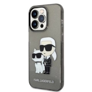 Etui Karl Lagerfeld KLHCP14LHNKCTGK do iPhone 14 Pro 6,1" hardcase Gliter Karl&Choupette
