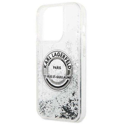 Etui Karl Lagerfeld KLHCP14LLCRSGRS do iPhone 14 Pro 6,1" hardcase Liquid Glitter RSG